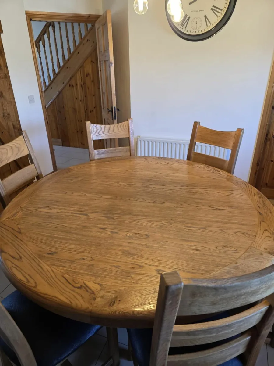 Wooden Dining Table + 6 solid wood Chairs - Image 4