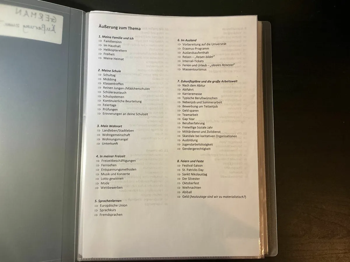 LC German Notes (Institute of Education and Home) - Image 1