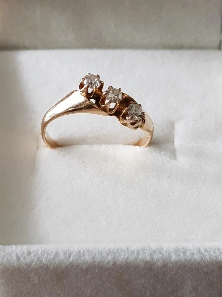 14ct rosegold  diamond ring - Image 2