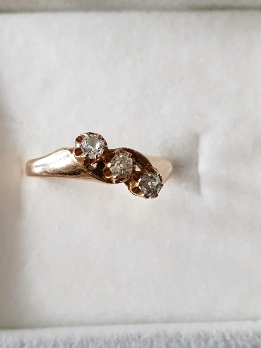 14ct rosegold  diamond ring - Image 3