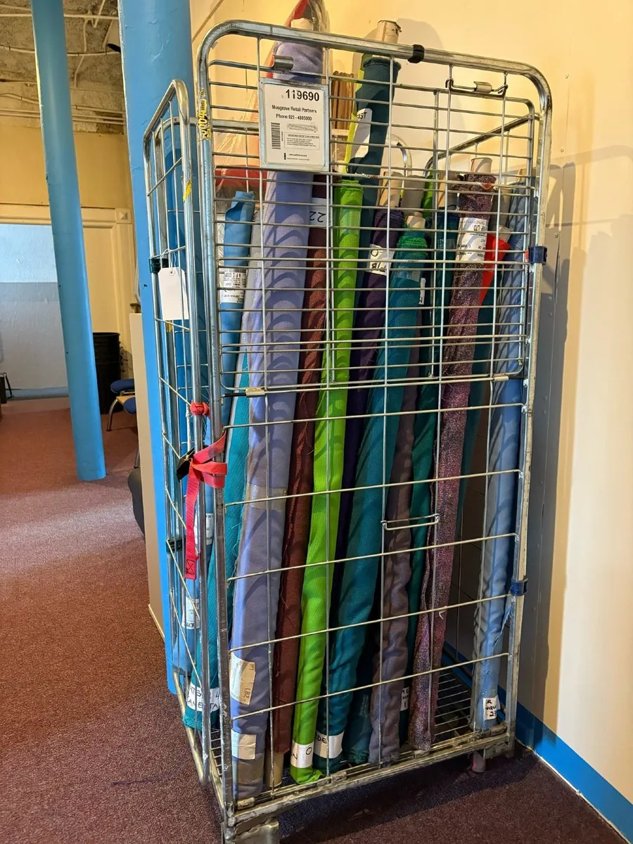 Rolls of coloured fabric - £5 + VAT/metre - Image 1