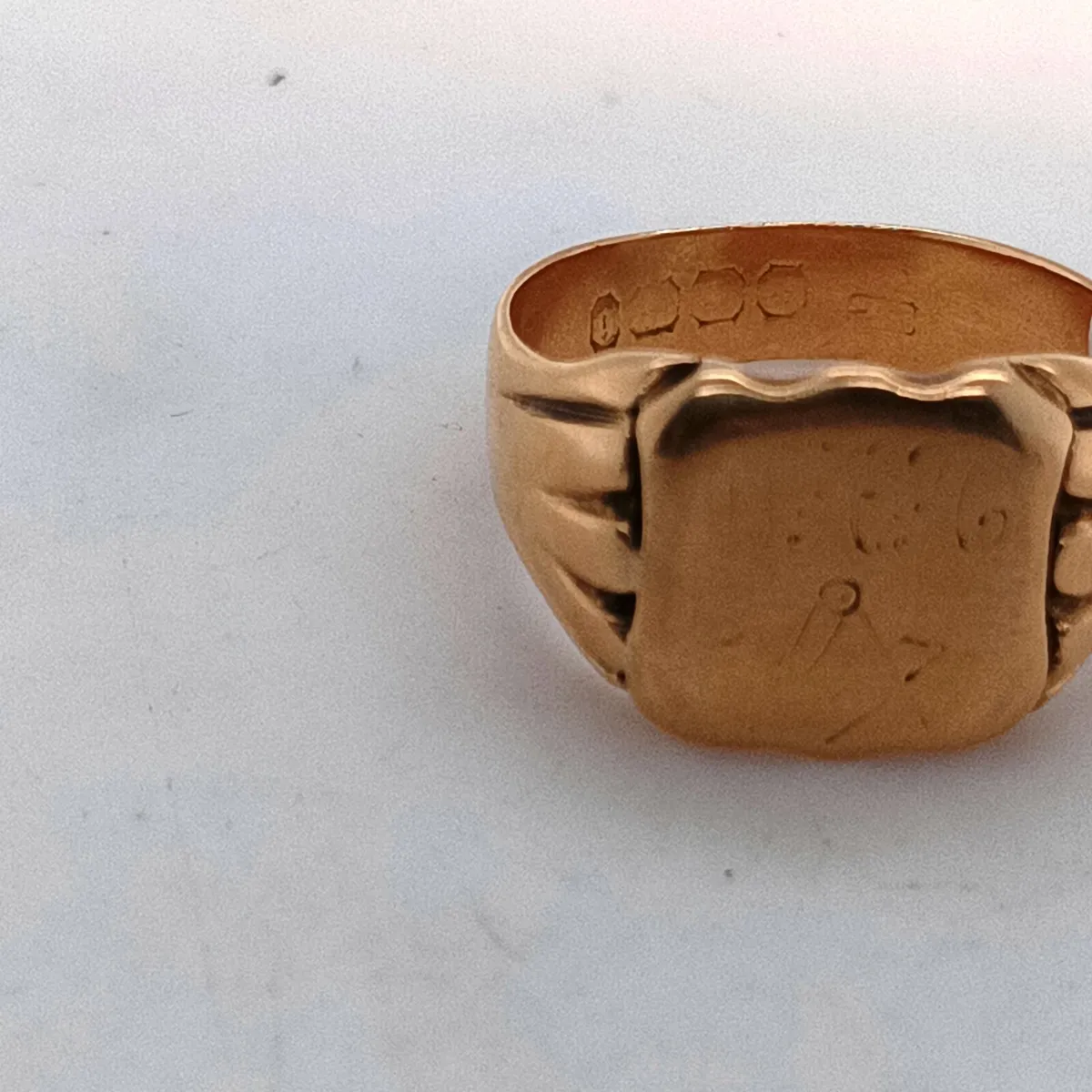 18k Yellow Gold Antique Masonic Ring - Image 4