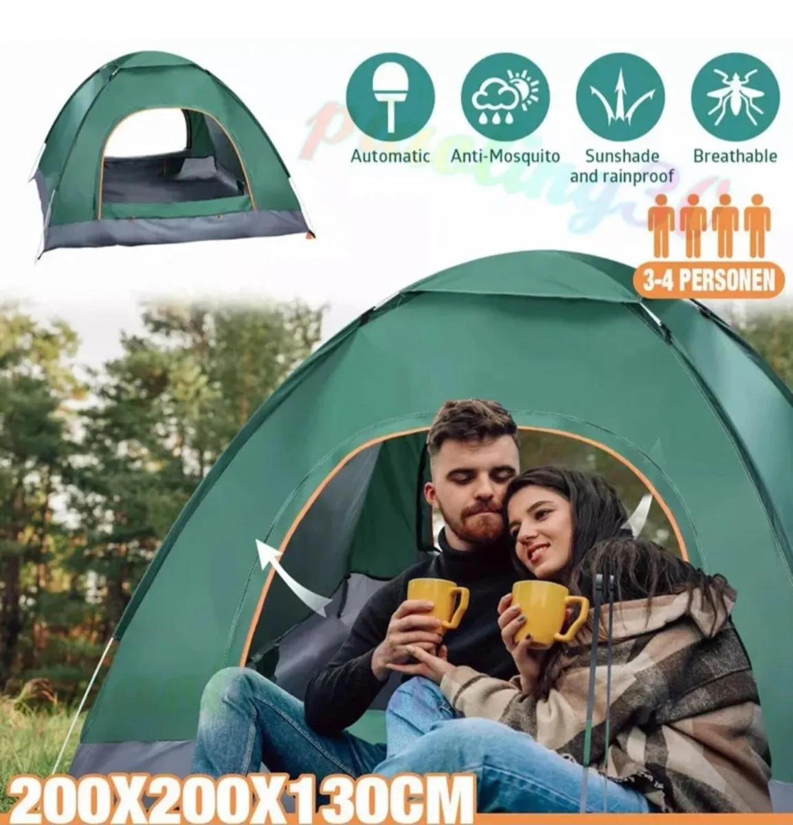 Pop-up Tent 3-4 People - Image 4
