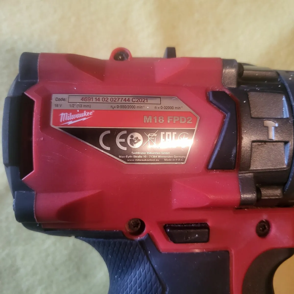 Milwaukee m18 fuel combi drill bare unit - Image 2