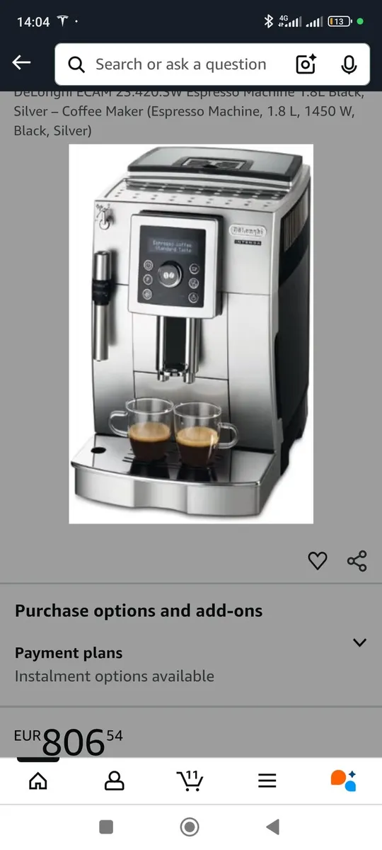 Delonghi ECAM 23.420 Espresso Coffee Machine white - Image 1