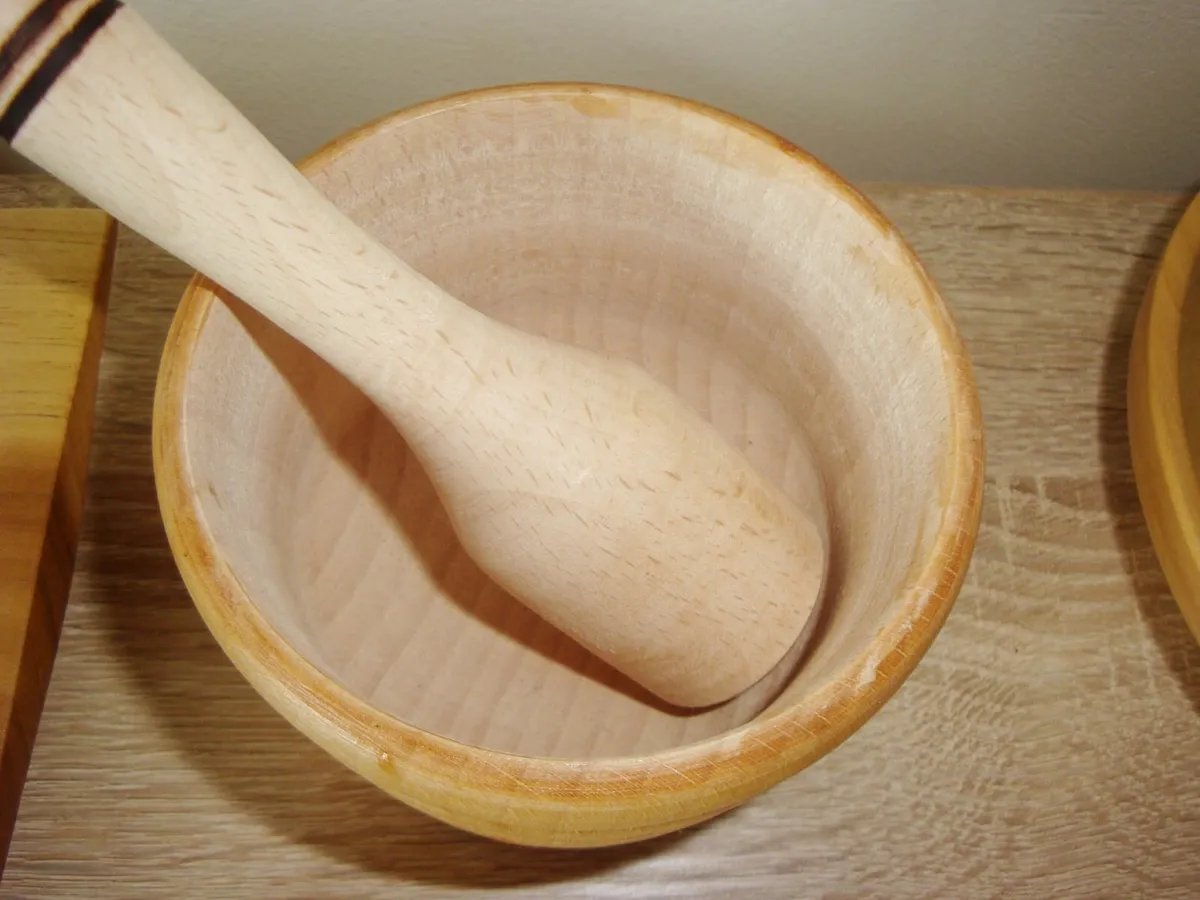 Trivet snack bowl kitchen - wood - Image 3
