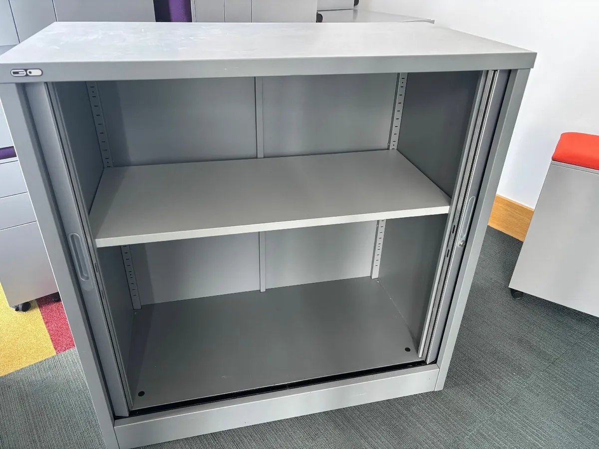 Bisley Tambour Steel office cupboard - Image 4