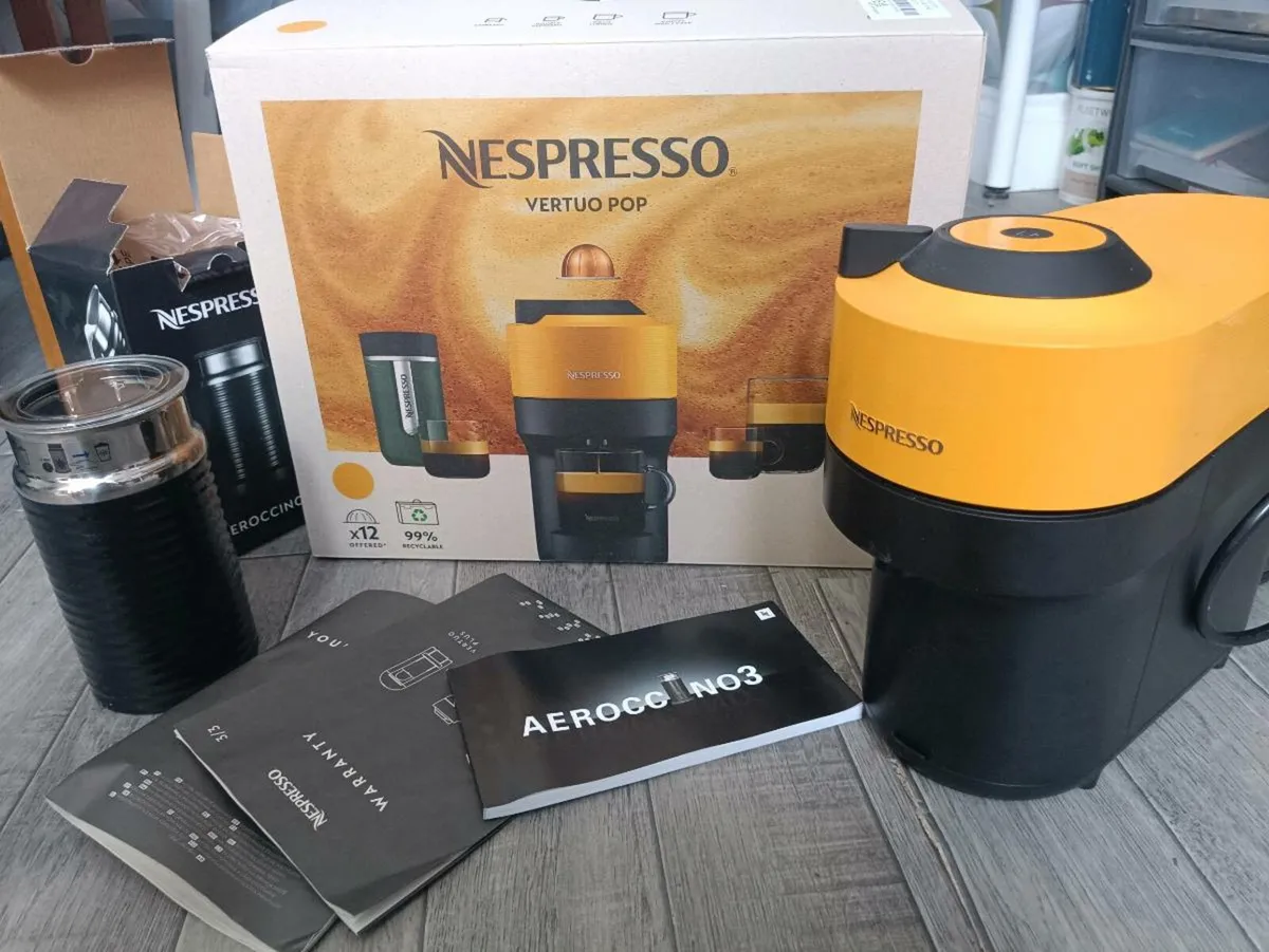 Nespresso vertuo Pop (yellow) & Frother - Image 1