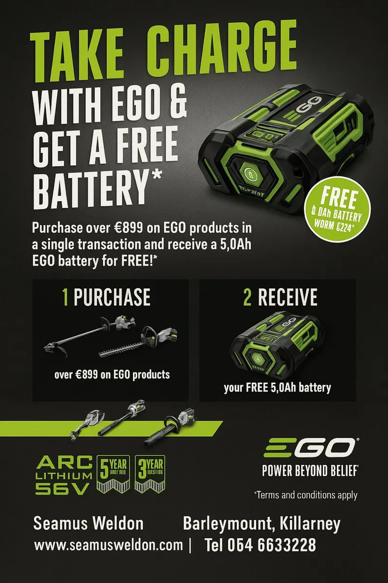 Ego FREE BATTERY OFFER