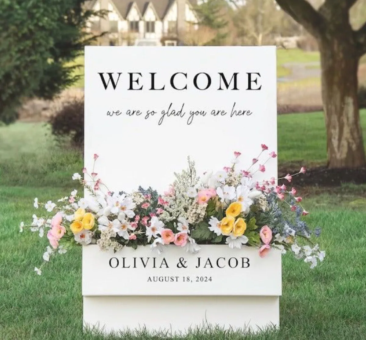 Wedding flower box welcome sign - Image 2
