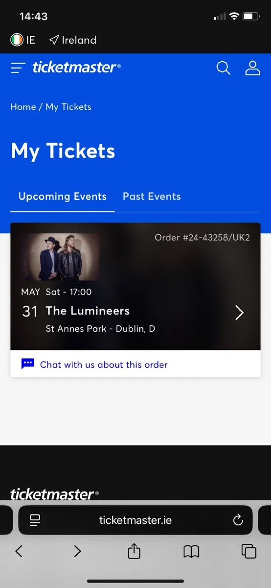 Concert tickets