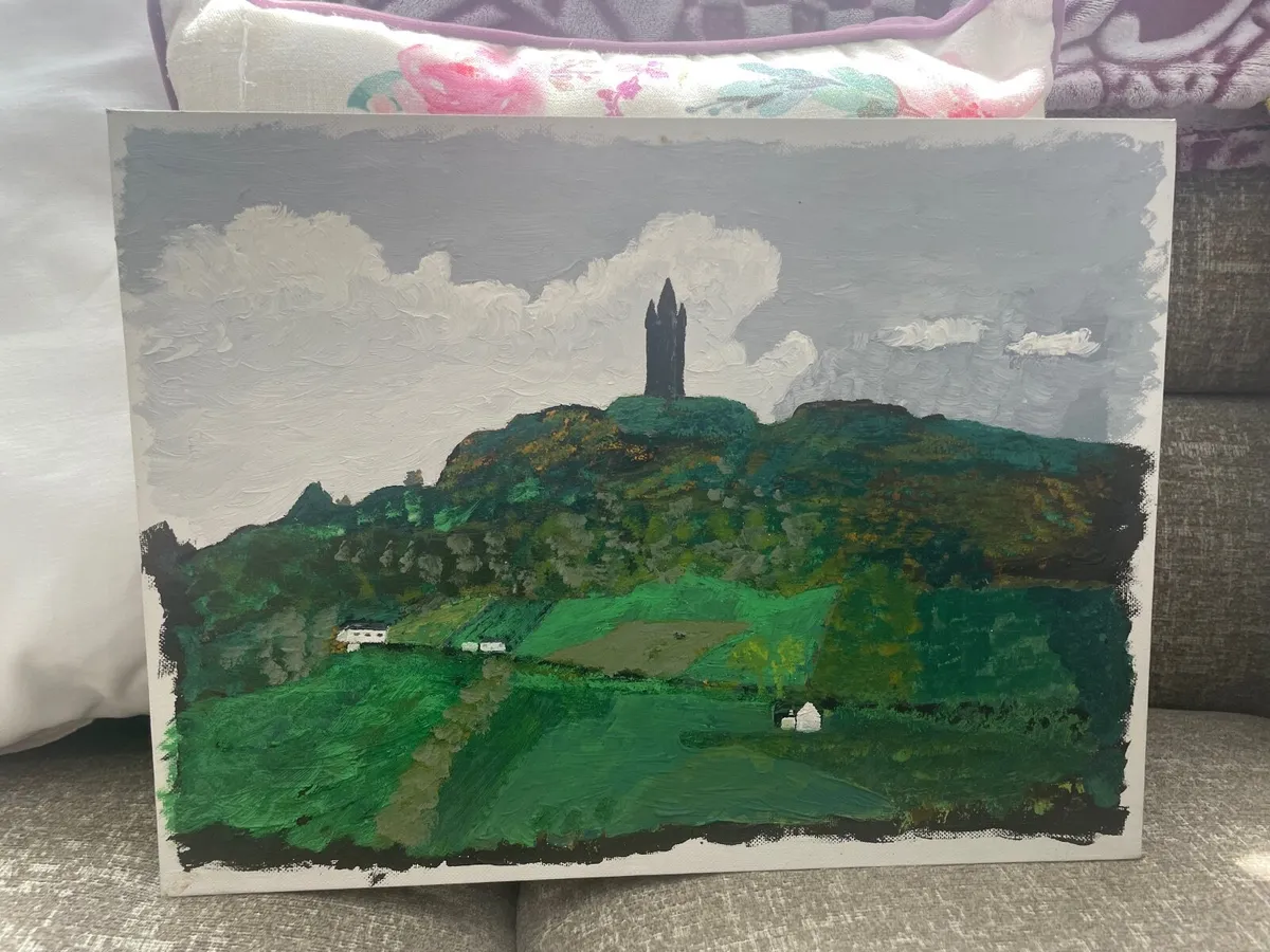 FOUR OIL ON CANVASS PAINTINGS - Image 1