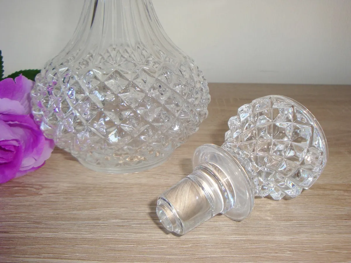 Crystal decanter with 4 glasses - Image 4