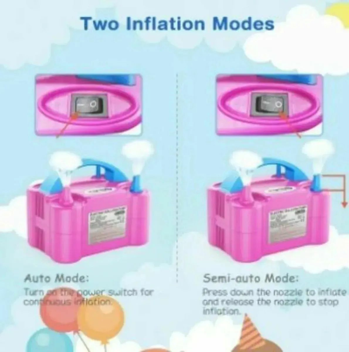 Fast Inflation: Electric Balloon Pump with Nozzle - Image 3