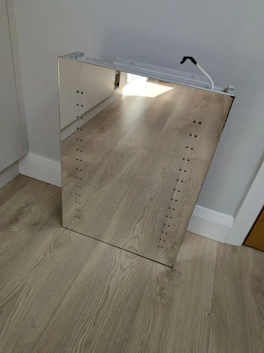 Bathroom Mirror Cabinet with LED Light W50xH70x12.2cm - Image 1