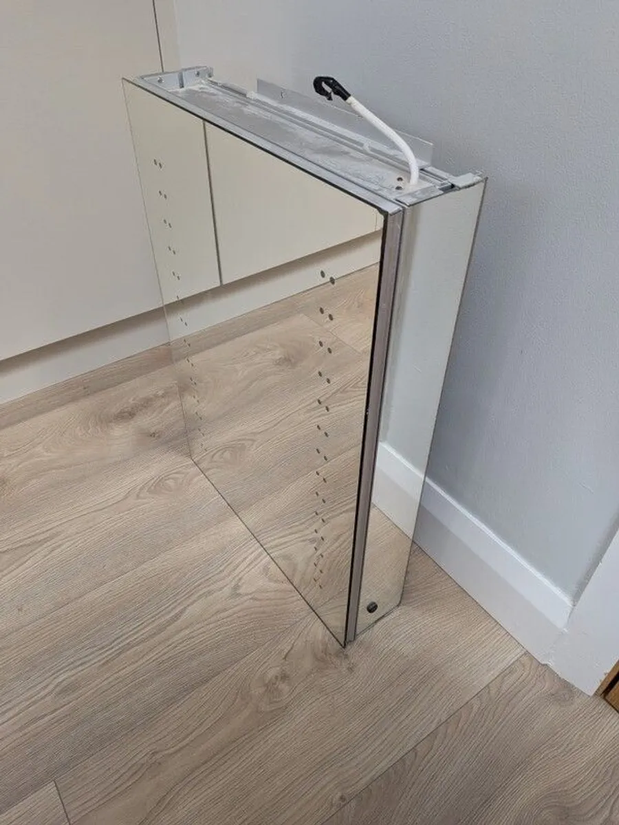 Bathroom Mirror Cabinet with LED Light W50xH70x12.2cm - Image 2
