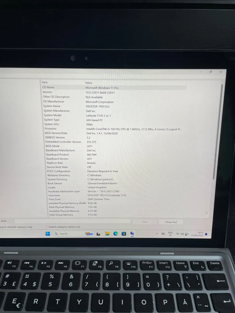 Dell Latitude 7210 2in1 Laptop i5/8GB/128SSD - Image 3