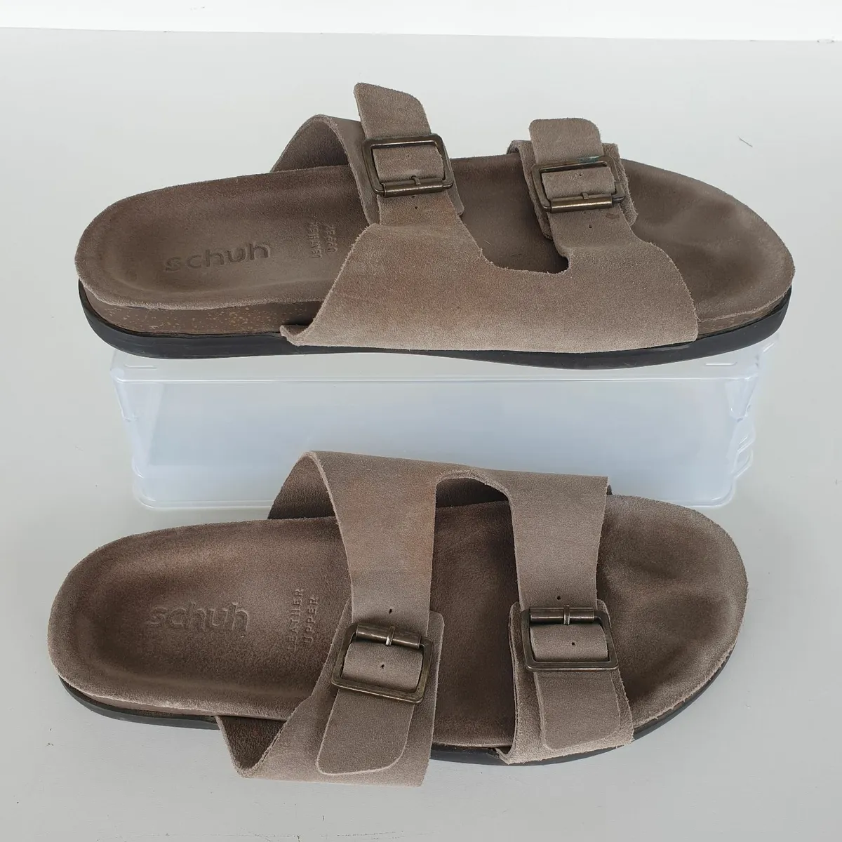 Shulh leather men's sandals slides size 44 - Image 3