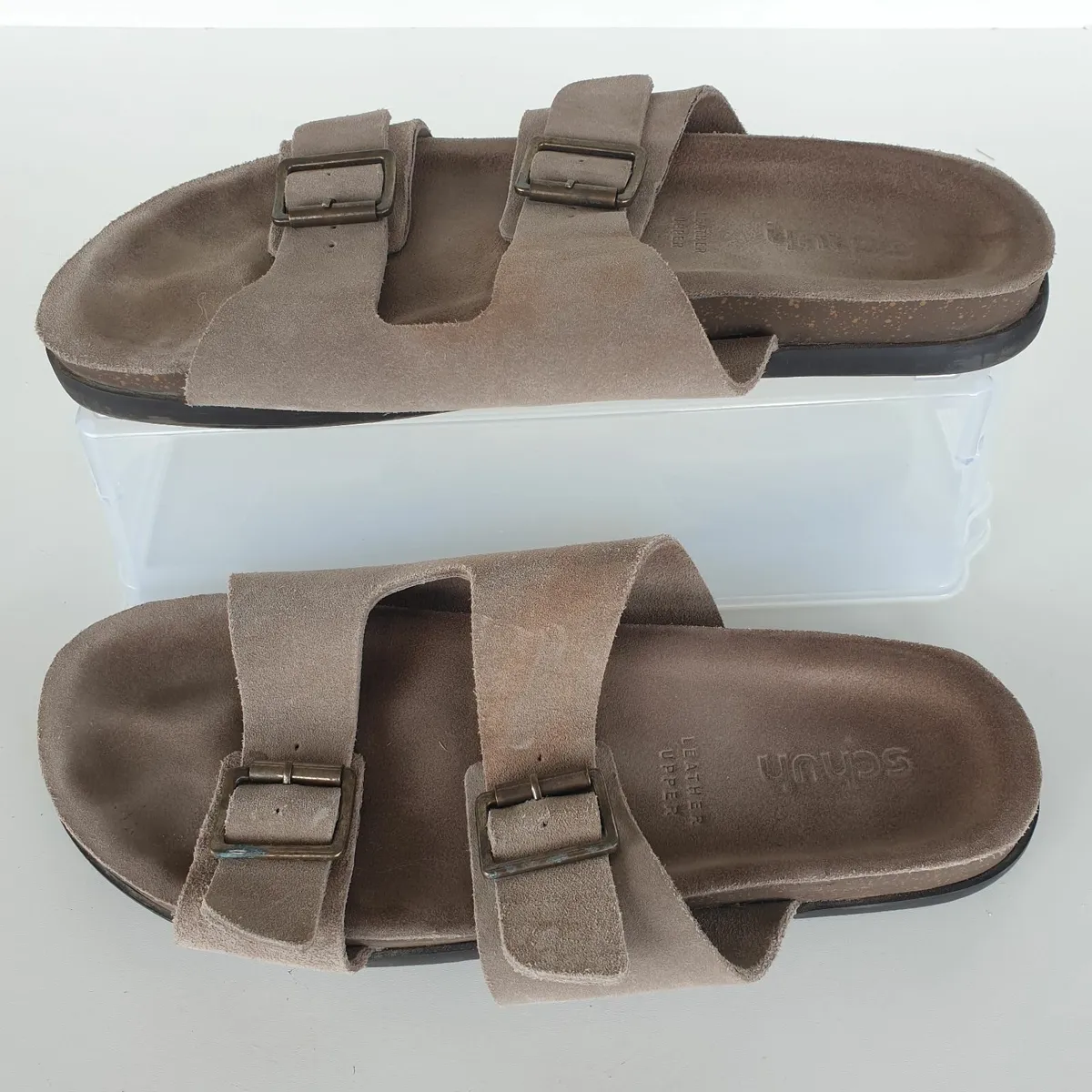 Shulh leather men's sandals slides size 44 - Image 4