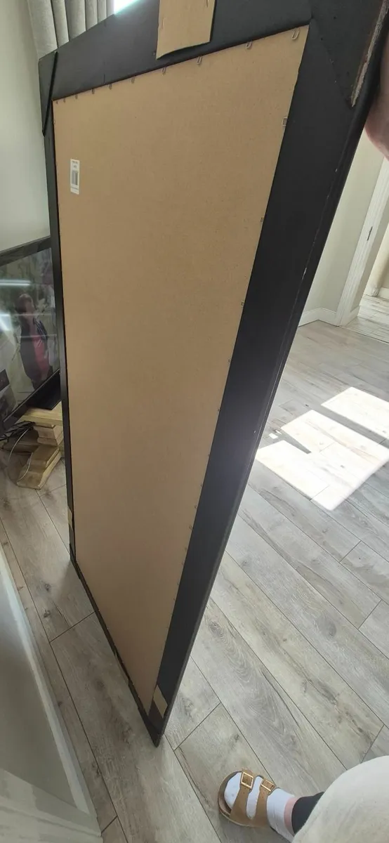 Large Black Framed House Mirror - Image 4