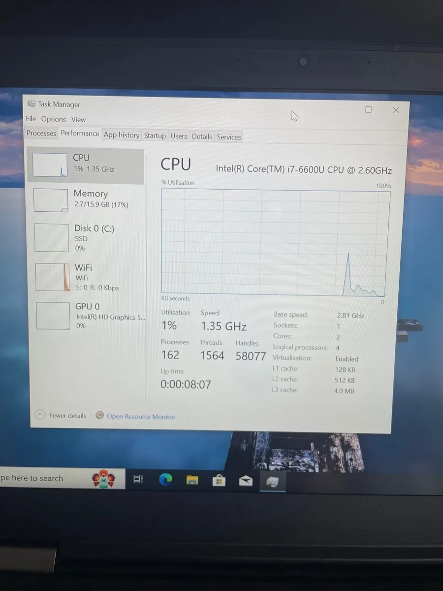 Lenovo X1 Carbon 4 Laptop i7/16GB/128SSD/FHD - Image 4