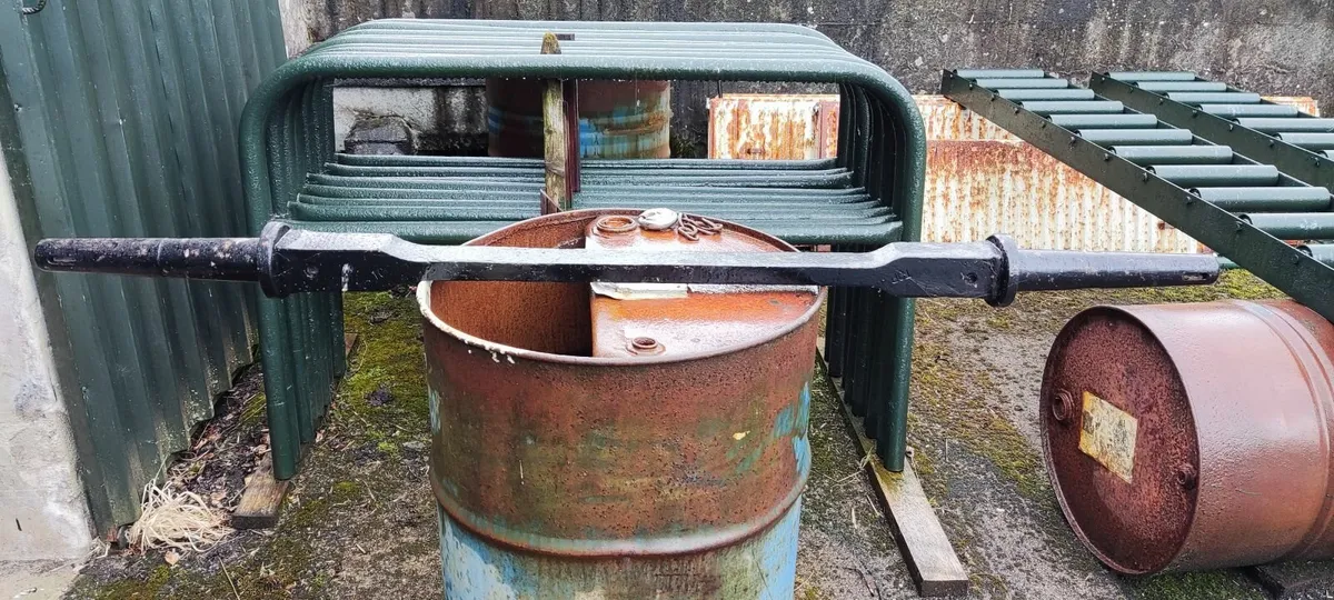 Large antique cart axle