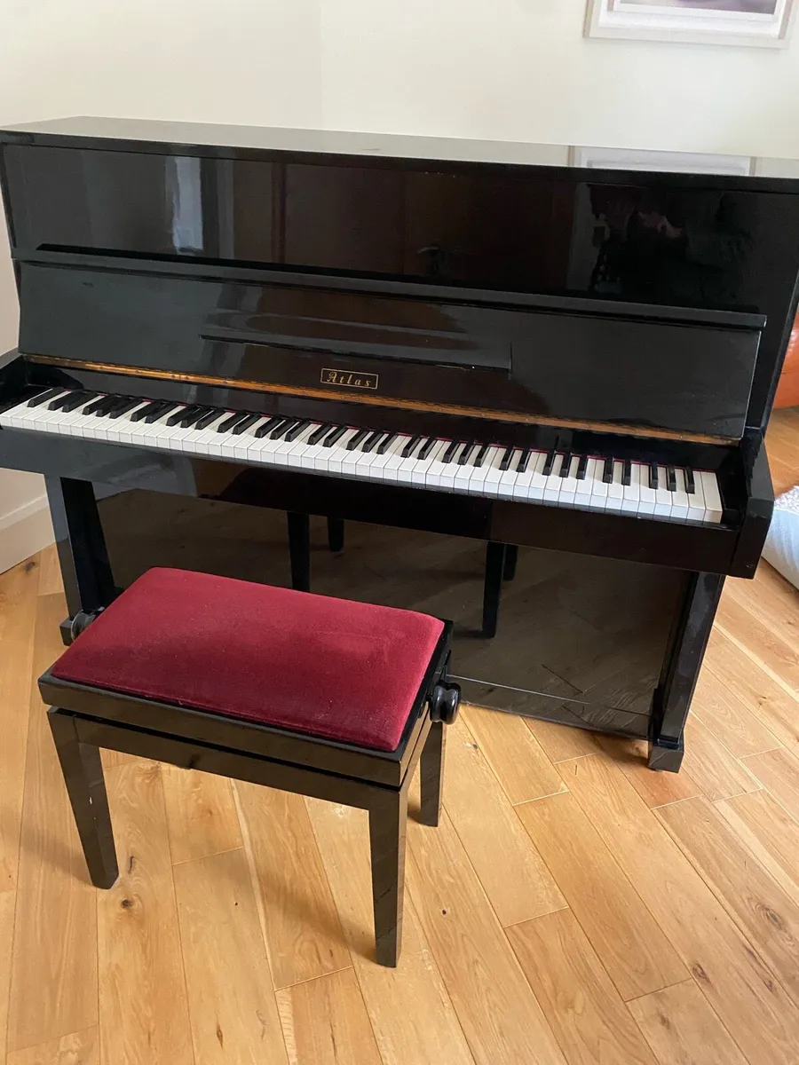 An Atlas Upright Piano and matching stool - Image 4