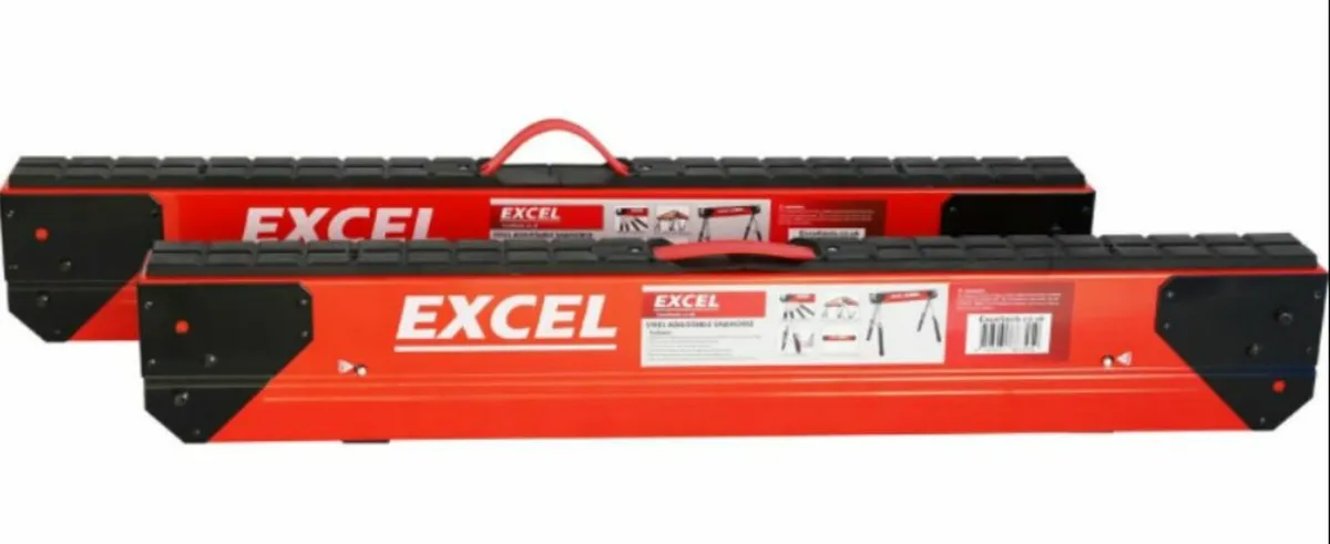 Excel 6288 Heavy Duty Steel Folding Sawhorse X 2 - Image 2