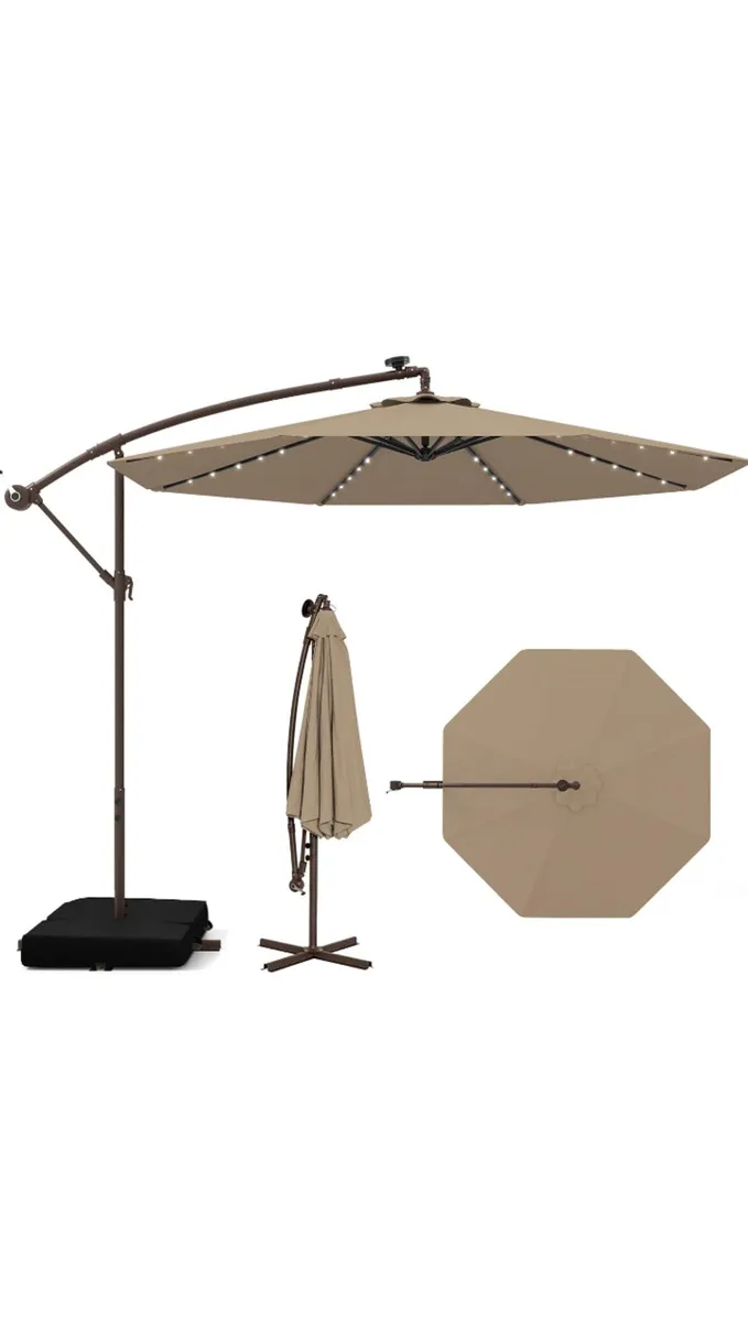 Parasol 3meter hanging with lights