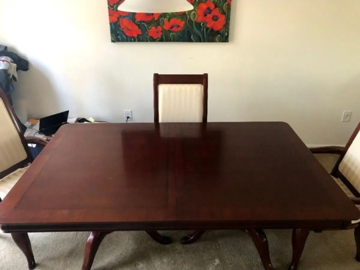 Luxury Cherrywood Dining Table w/ 6[2 King] Chairs - Image 3