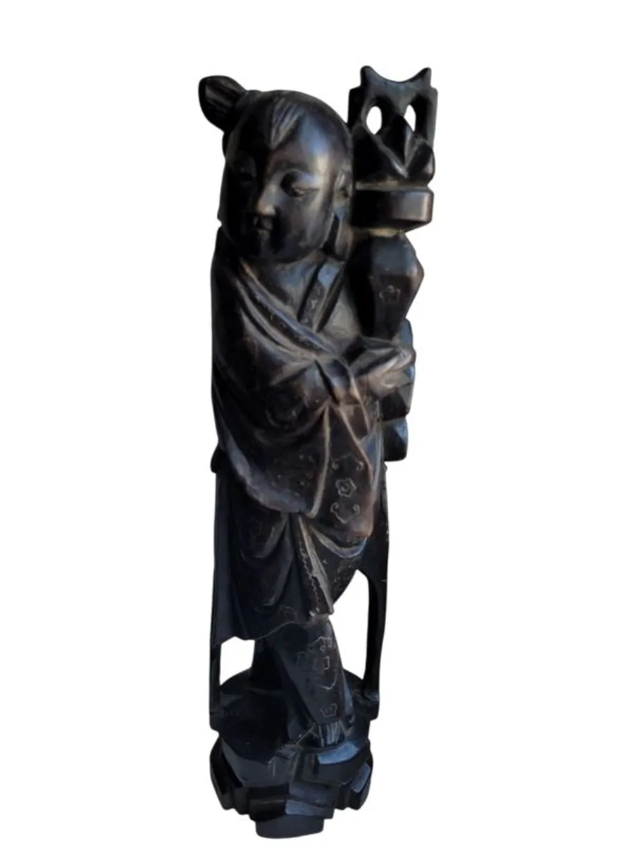 A Pair Of Antique Wooden Sculptures - Image 3
