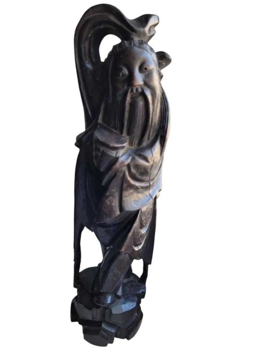 A Pair Of Antique Wooden Sculptures - Image 4
