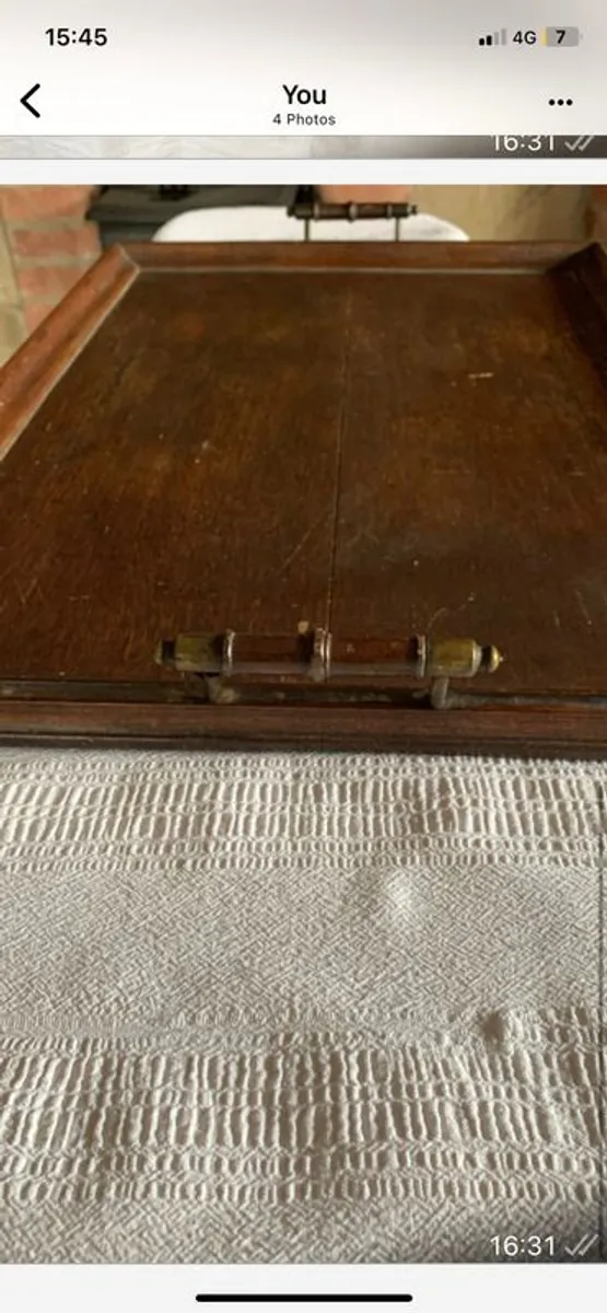 Edwardian Oak Tray - Image 1