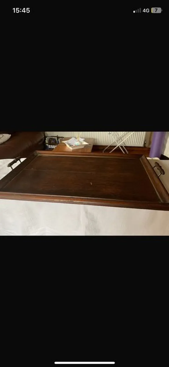 Edwardian Oak Tray - Image 2