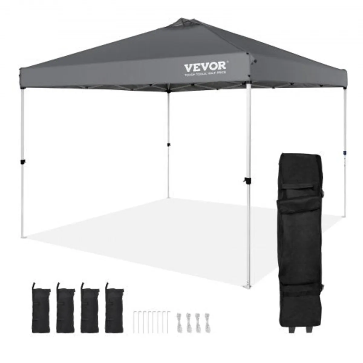 Pop Up Canopy Party Tent 10x10 ft with Portable Ba