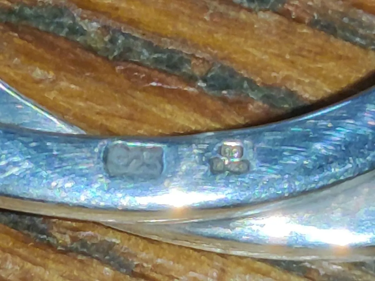 DOUBLE OVAL RARE ,925 Silver Aer Hostess Brooch ! - Image 4