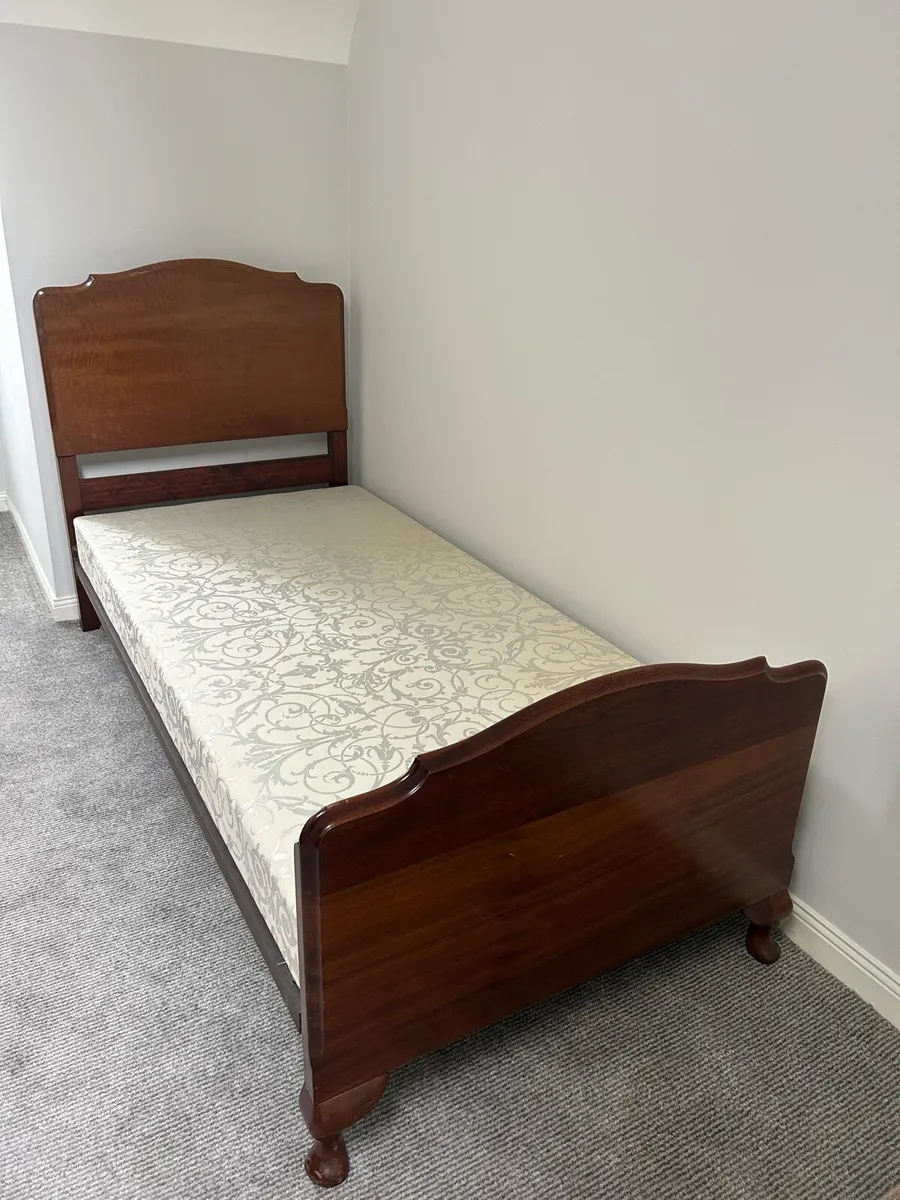 Mahogany Bed Frame + Base - Image 1