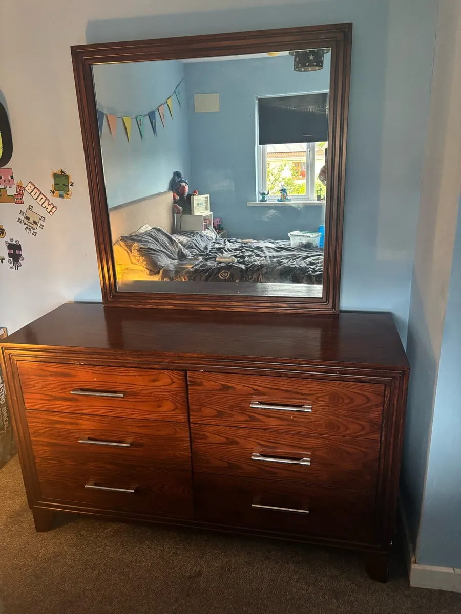Bedroom Dresser and Mirror