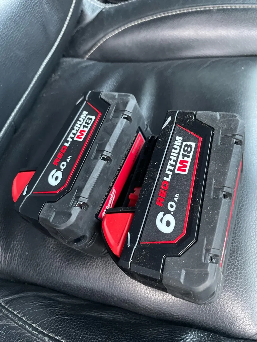Genuine Milwaukee 6 amp battery new x2 - Image 1
