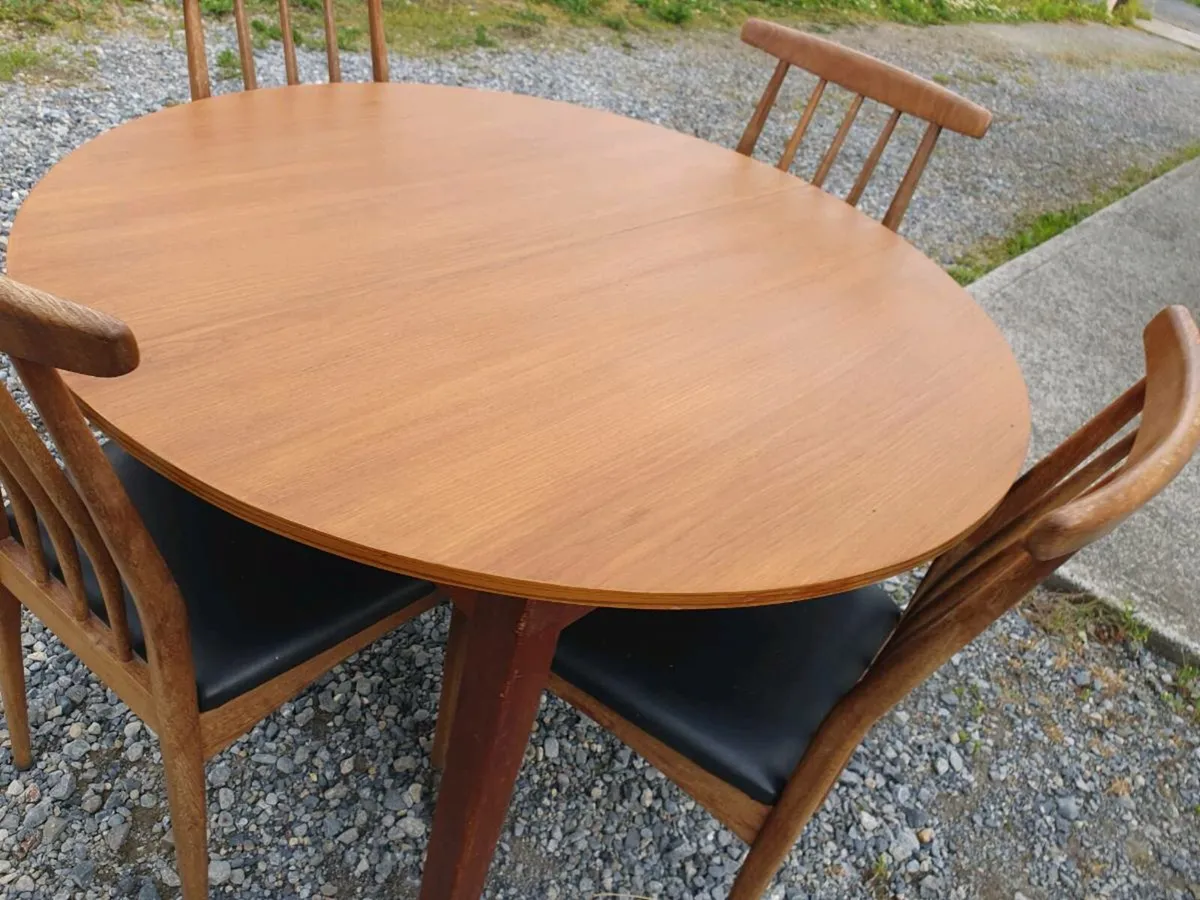 Mid century teak dining set - Image 2