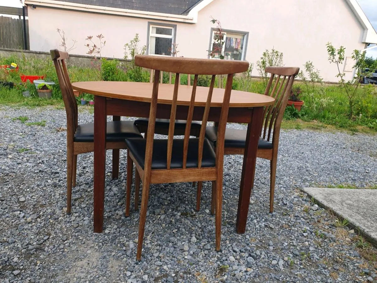 Mid century teak dining set - Image 3