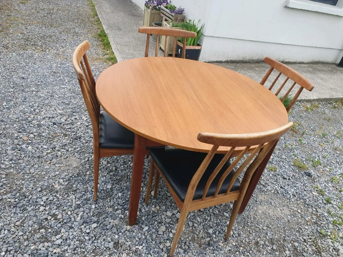 Mid century teak dining set - Image 4