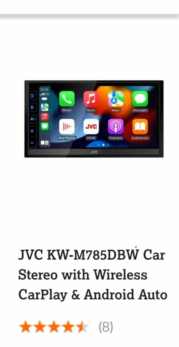 JVC Apple Android Car Stereo KWM785DBW - Image 2