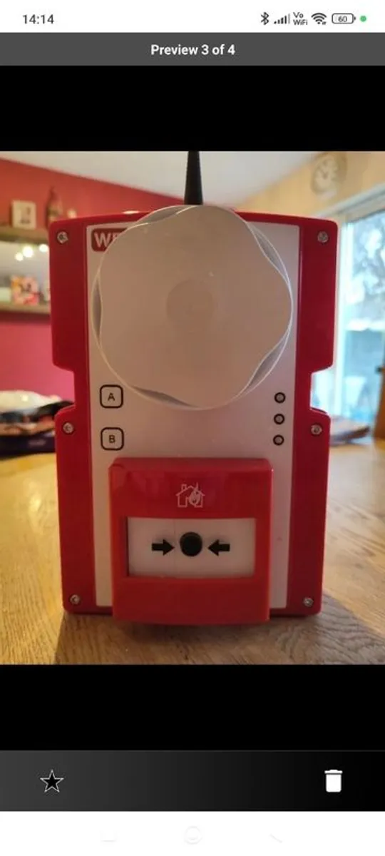 Wes+ Sounder Call Point Fire alert unit W2-FPT-SRO-R-A- - Image 3