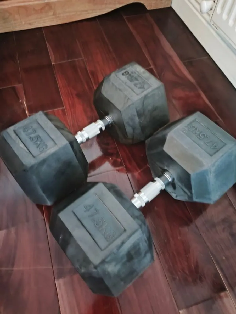 Brand new 47.5 KG Hex Dumbell set - Image 3