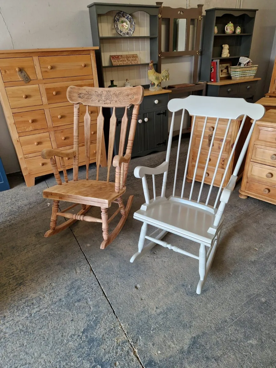 Vintage oak rocking chair - Image 3
