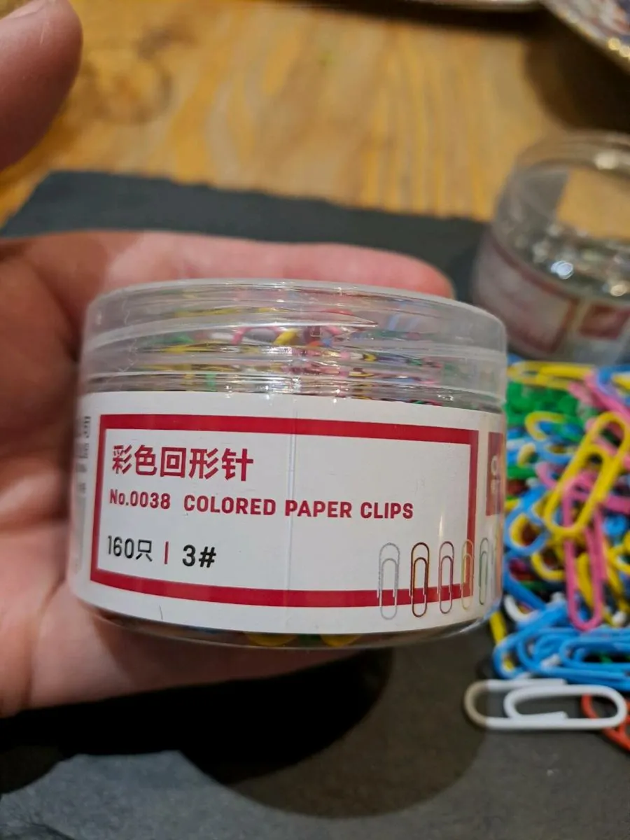 160 coloured paper clips - Image 4