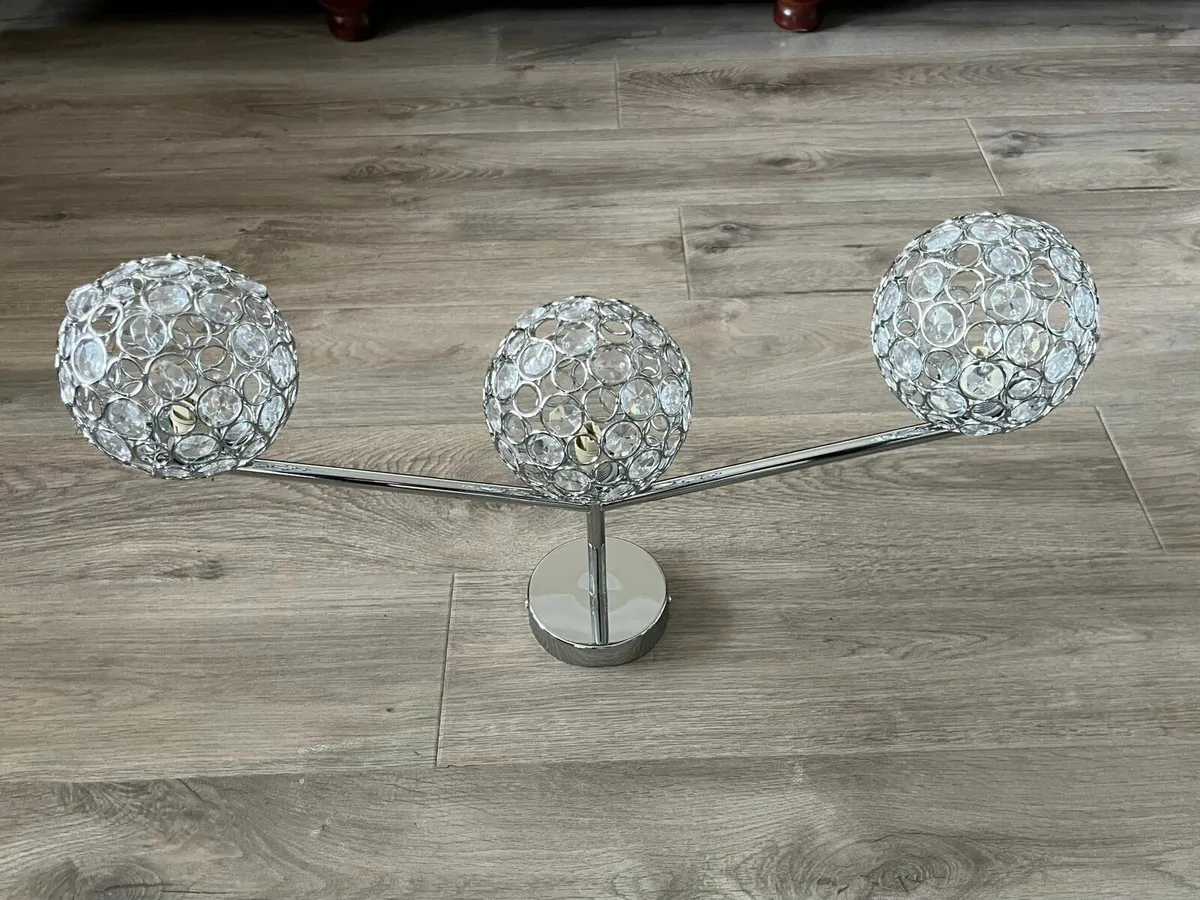 New-3 Light Chrome Ceiling Fitting + 2 Wall Lights - Image 4