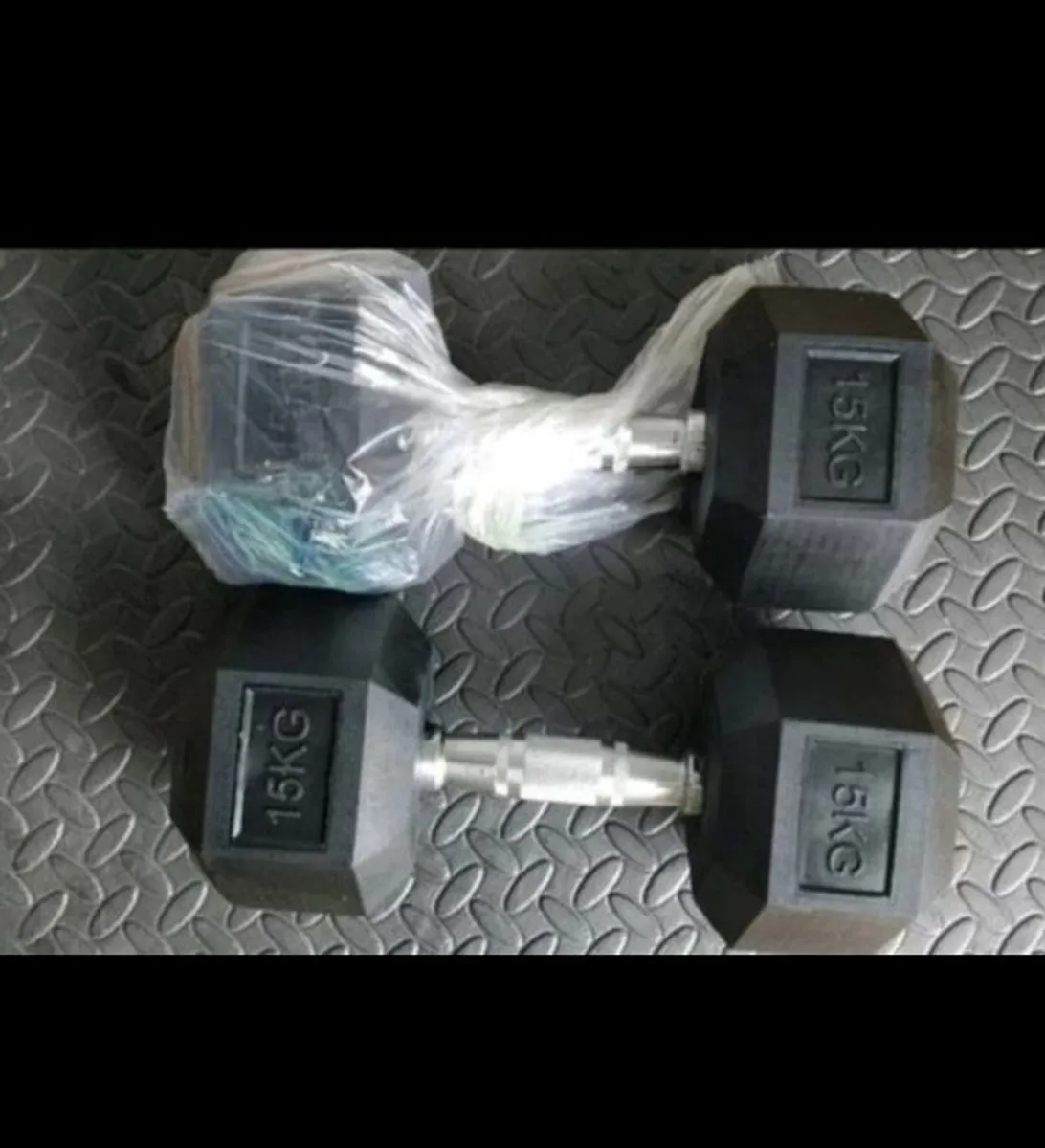 15 kg dumbbells - Image 2