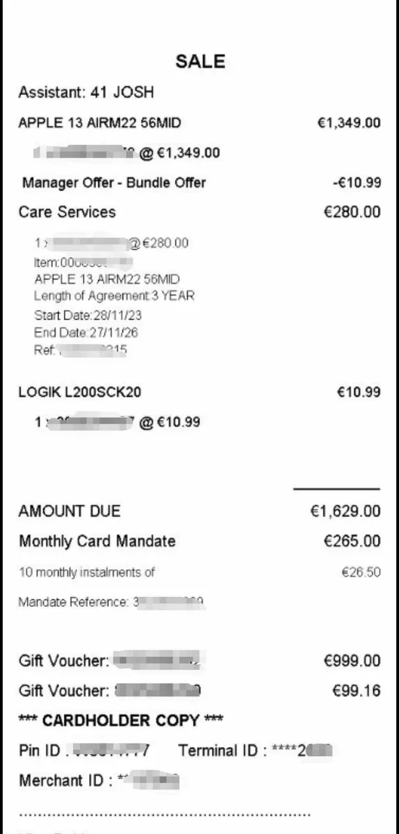 With insurance Macbook Air in new condition - Image 2